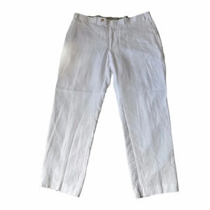 Lauren Ralph Lauren white 100% Linen Trouser Pants size Large